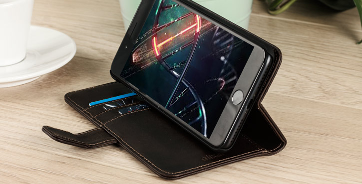 Olixar Genuine Leather iPhone 7 Plus Wallet Case - Brown