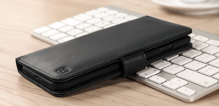 Olixar Genuine Leather iPhone 7 Plus Wallet Case - Black