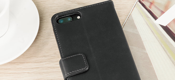 Olixar Genuine Leather iPhone 7 Plus Wallet Case - Black