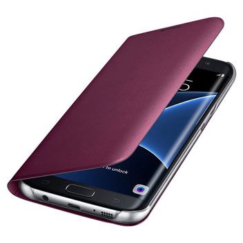 Official Samsung Galaxy S7 Edge Flip Wallet Cover - Black