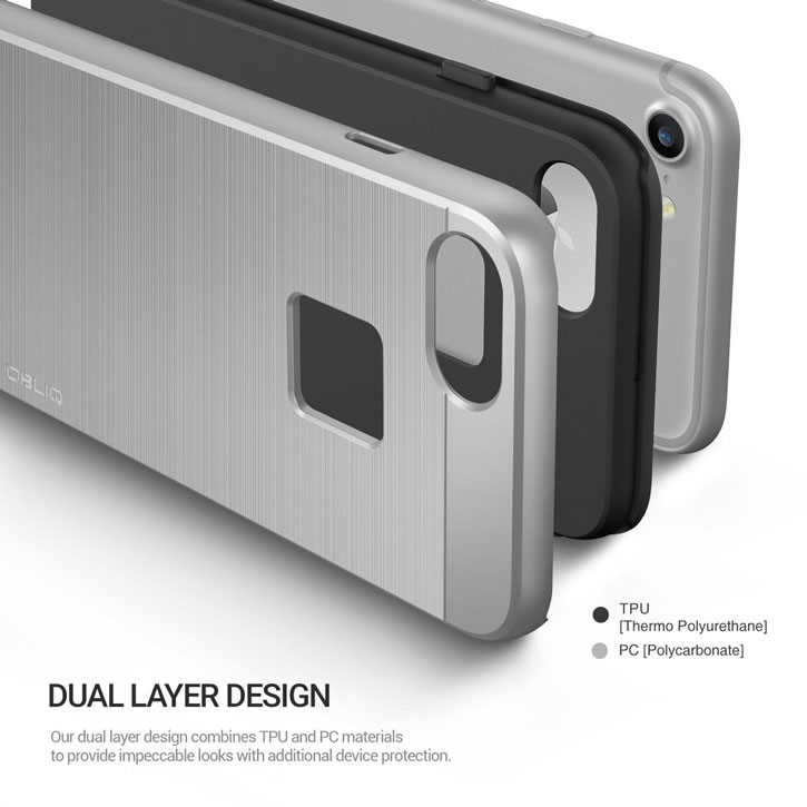 Obliq Slim Meta iPhone 7 Case - Silver Titanium