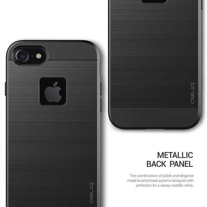 Coque iPhone 7 Obliq Slim Meta – Noire titane