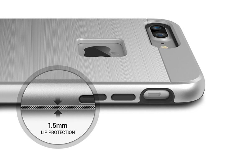 Obliq Slim Meta iPhone 7 Plus Case - Silver Titanium