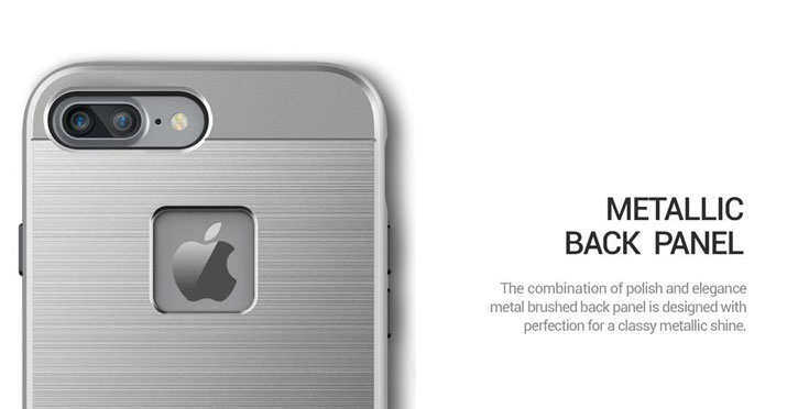 Obliq Slim Meta iPhone 7 Plus Case - Silver Titanium