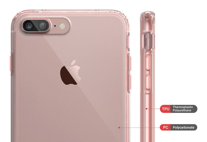 Funda iPhone 7 Plus Obliq Naked - Oro Rosa