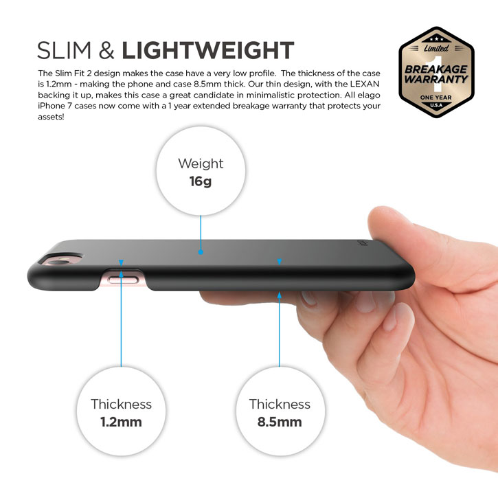 Elago Slim Fit 2 iPhone 7 Case - Black