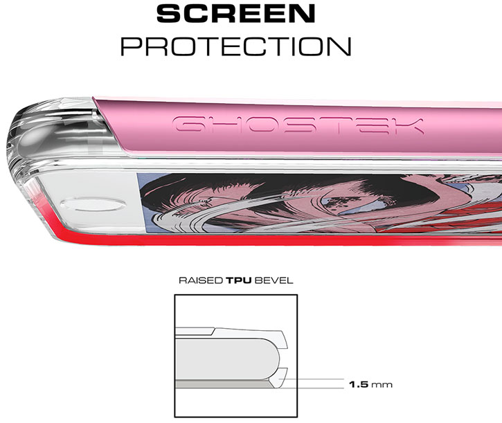 Ghostek Cloak 2 Series iPhone 7 Aluminium Tough Case - Clear / Pink