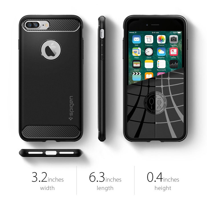 Spigen Rugged Armor iPhone 7 Plus Case - Black