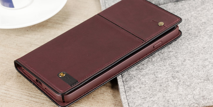 STIL Toscano Wine Genuine Leather iPhone 7 Plus Wallet Case - Burgundy