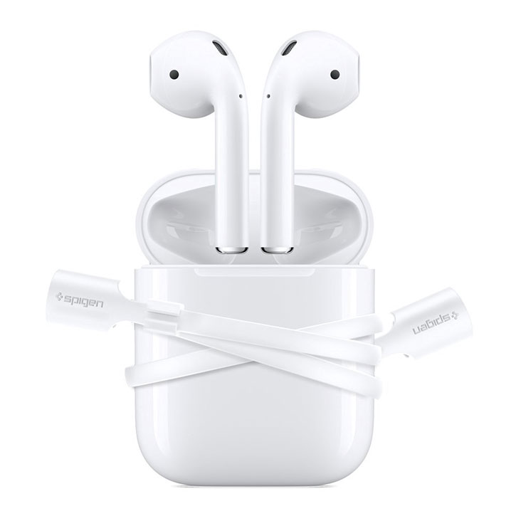 Tour de cou pour écouteurs AirPods iPhone 7 / 7 Plus Spigen – Blanc