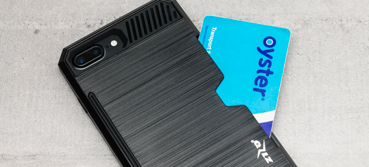 Coque iPhone 7 Plus Zizo Metallic Hybrid Card Slot – Noire