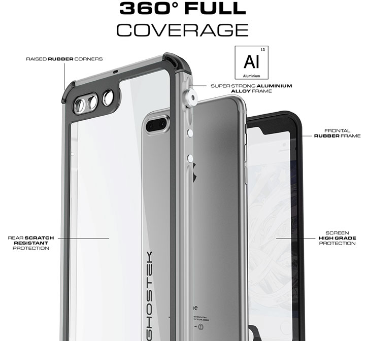Ghostek Atomic 3.0 iPhone 7 Plus Waterproof Tough Case - Silver