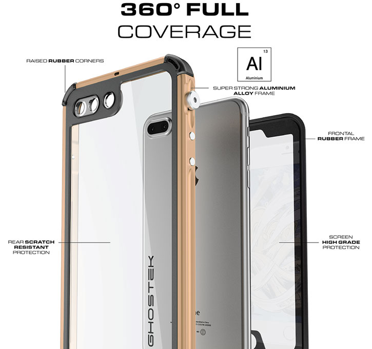 Ghostek Atomic 3.0 iPhone 7 Plus Waterproof Tough Case - Gold