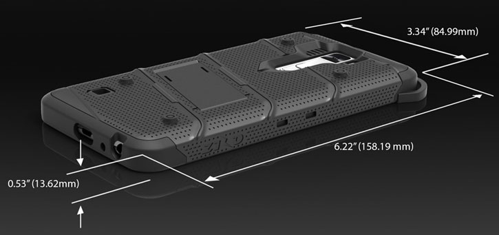 Coque LG Stylo 2 Plus Zizo Bolt + Clip Ceinture - Noire vue sur ports