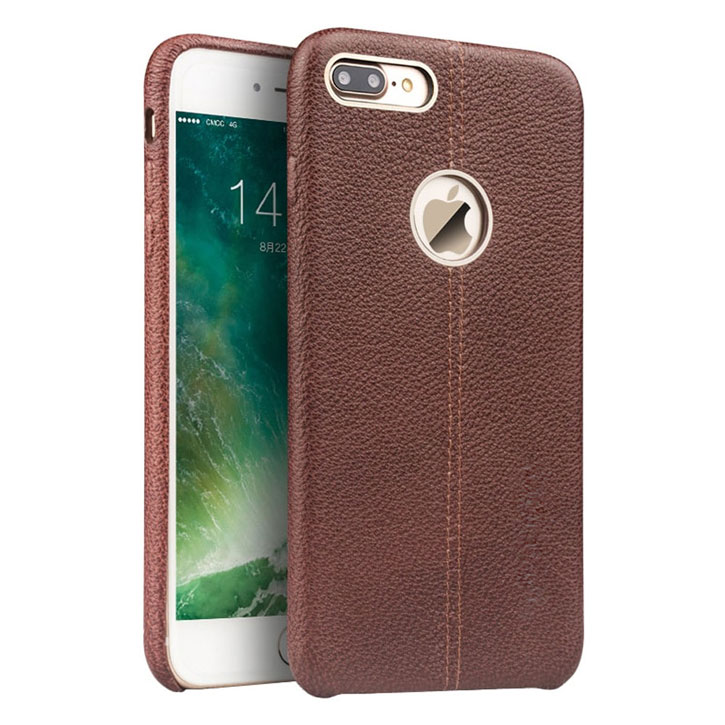Premium Genuine Leather iPhone 7 Plus Case - Brown