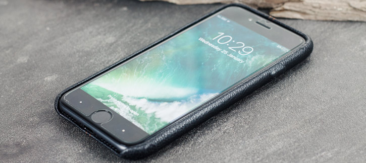 Premium Genuine Leather iPhone 7 Case - Black