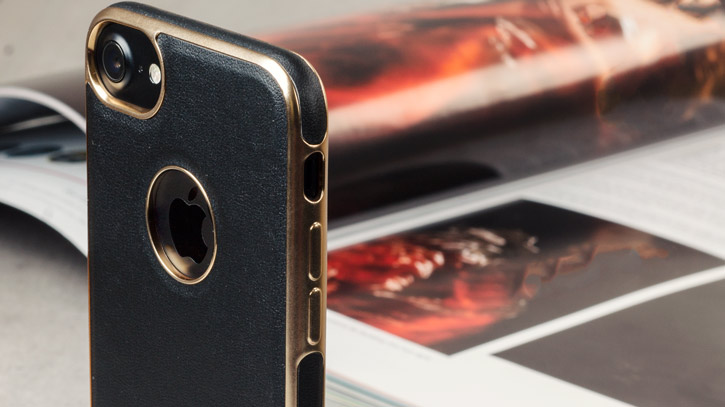 Olixar Makamae Leather-Style iPhone 7 Case - Black