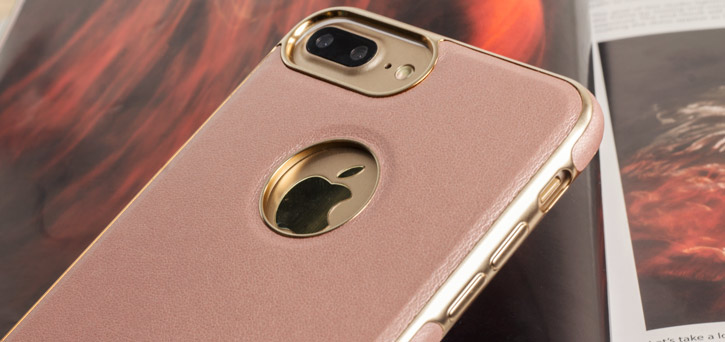 Olixar FlexiLeather iPhone 7 Plus Case - Rose Gold