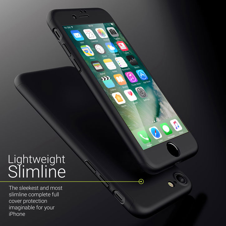 Olixar X-Trio Full Cover iPhone 7 Case - Black