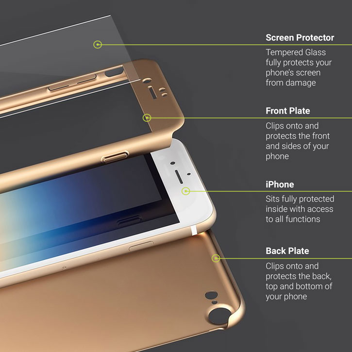 Olixar X-Trio Full Cover iPhone 7 Case - Rose Gold