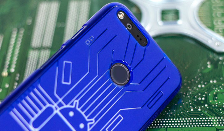 Cruzerlite Bugdroid Circuit Google Pixel XL Case - Blue