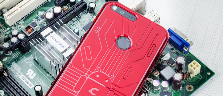 Cruzerlite Bugdroid Circuit Google Pixel XL Case - Red