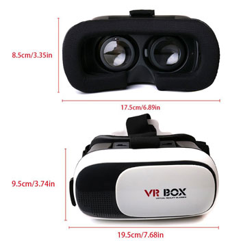VR BOX Virtual Reality Universal Smartphone Headset - White / Black