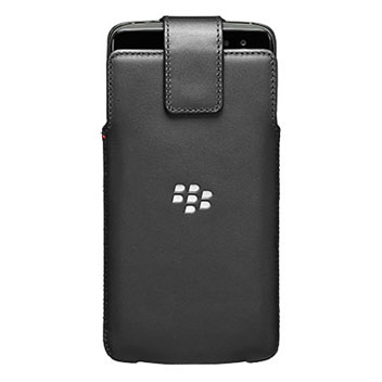 Official Blackberry DTEK60 Leather Swivel Holster Case - Black