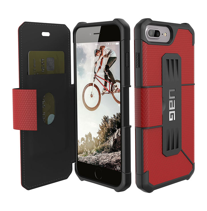 Funda iPhone 7 Plus UAG Metropolis tipo cartera - Rojo magma