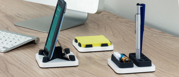 Monthings 3-in-1 Desktop Storage and Smartphone Stand