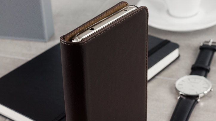 Olixar Genuine Leather iPhone 7 Executive Wallet Case - Brown