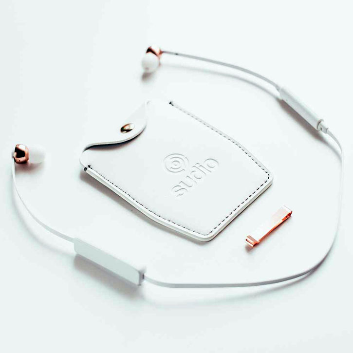 Auriculares Bluetooth de oído Sudio VASA BLA - Blancos / Oro rosa