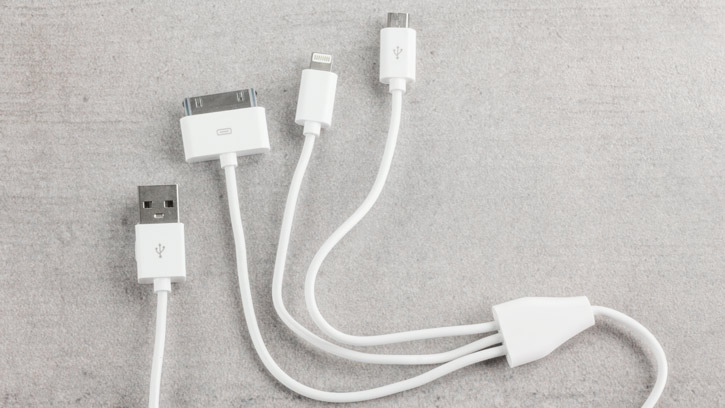 Olixar 3-in-1 Charging Cable (Apple 30-pin, Lightning, Micro USB) - 1m