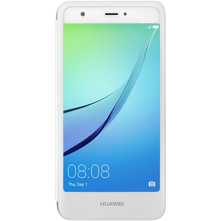 Housse Officielle Huawei Nova Rabat Simili Cuir - Blanche