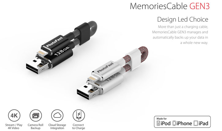 PhotoFast MFi Lightning MemoriesCable Gen 3 - USB 3.0 - 32G