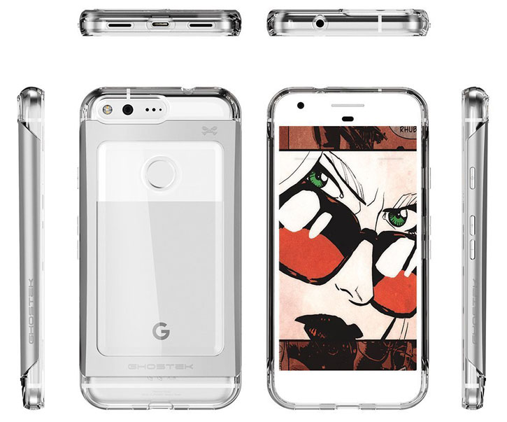 Ghostek Cloak 2 Google Pixel Aluminium Tough Case - Clear / Silver