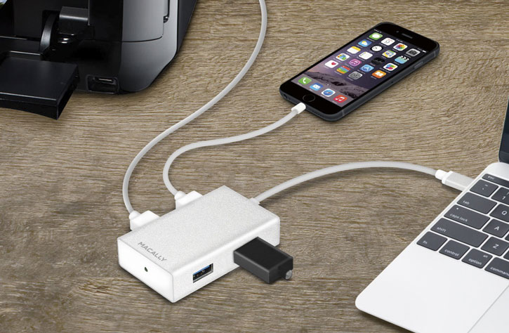 Macally USB-C 4-Port USB 3.0 Hub