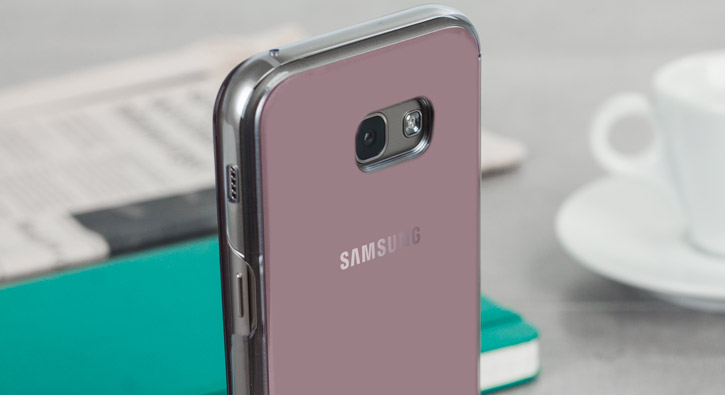 Clear View Cover Offcielle Samsung Galaxy A5 2017 – Rose vue sur appareil photo