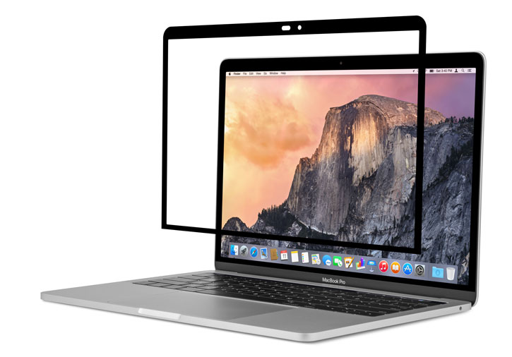 Protection d'écran MacBook Pro 13 avec Touch Bar Moshi iVisor – Noire