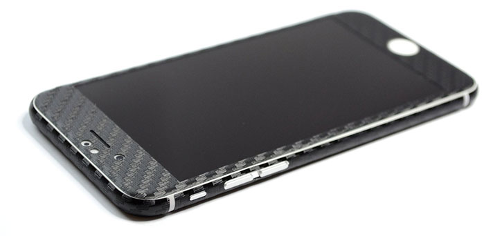 Funda iPhone 6S / 6 3D textura fibra de carbono - Negra