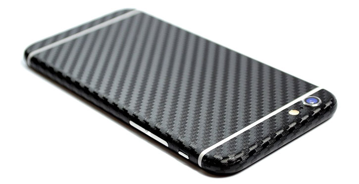 Funda iPhone 6S / 6 3D textura fibra de carbono - Negra