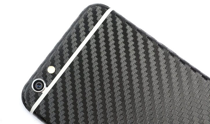 Funda iPhone 6S / 6 3D textura fibra de carbono - Negra