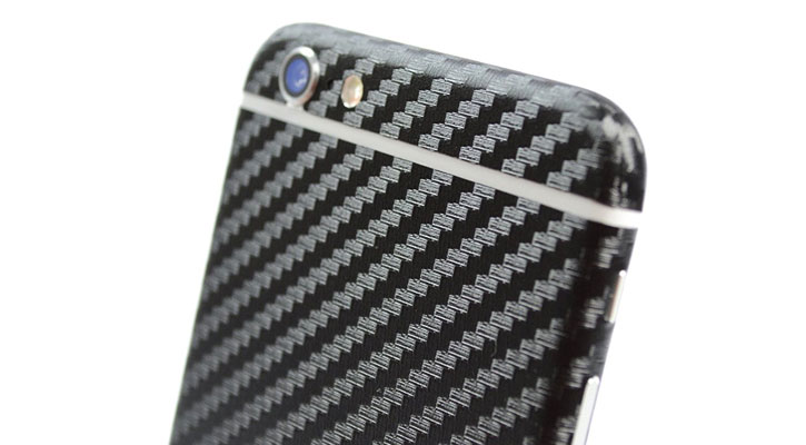 Funda iPhone 6S / 6 3D textura fibra de carbono - Negra