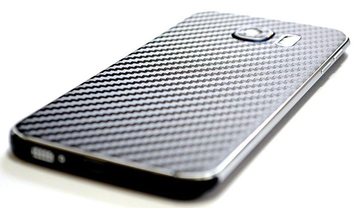 Protection adhésive Samsung Galaxy S6 Edge Easyskinz 3D Fibre de carbone – Noire