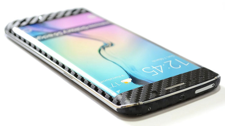 Protection adhésive Samsung Galaxy S6 Edge Easyskinz 3D Fibre de carbone – Noire