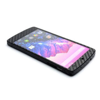 Skin Google Nexus 5 Easyskinz Fibre de Carbone 3D - Noir