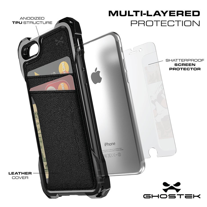 Ghostek Exec Series iPhone 7 Plus Wallet Case - Black