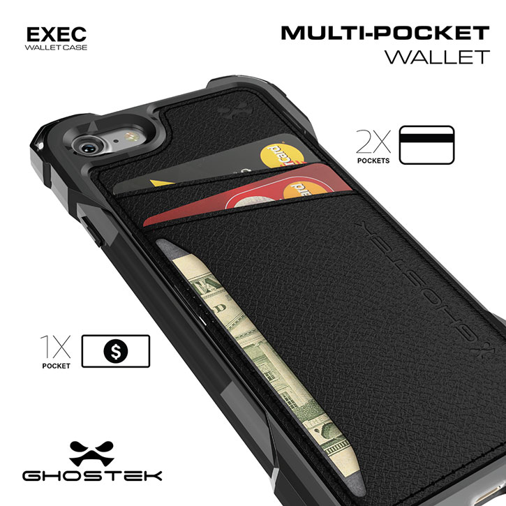 Ghostek Exec Series iPhone 7 Plus Wallet Case - Black