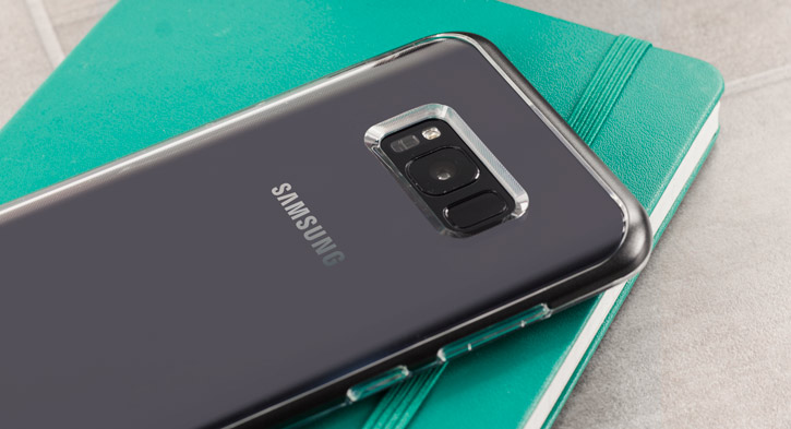 Coque Samsung Galaxy S8 VRS Design Crystal Bumper – Argent Acier vue sur appariel photo