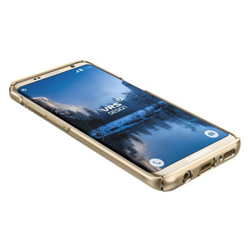 VRS Design Simpli Mod Leather-Style Samsung Galaxy S8 Plus Case -Brown